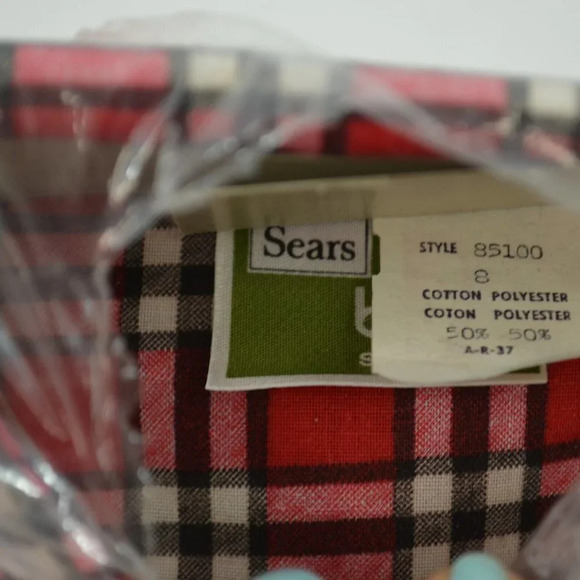 Sears  Boys Size 8 Plain Button Up Shirt Vintage - Picture 4 of 7